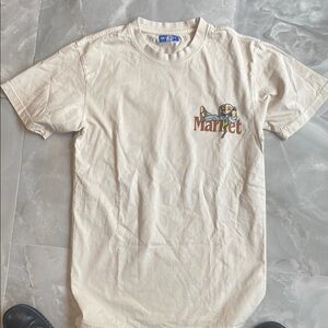 Arket Tan Short Sleeve Tee with Graphic